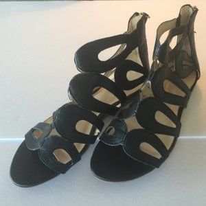 Nine West Black Gladiator Sandals